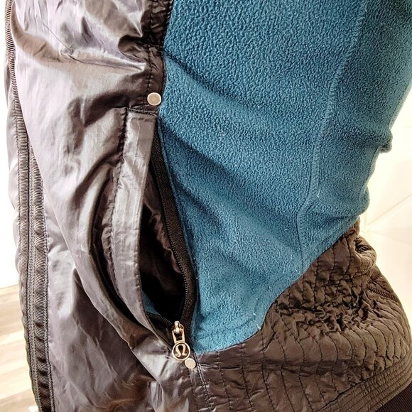 Lululemon Women's Black Alberta Lake Blue Bundle Up Full-Zip Run Jacket Size 4 - Picture 7 of 10